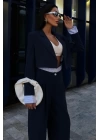 Garni Detaylı Crop Ceketli Takım 10075