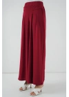 Geniş Paça Pileli Pantolon 6718 - Kırmızı