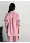 Gömlek Pantolon Ikili Takım - Toz Pembe
