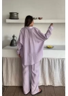 GÖMLEK - PANTOLON TAKIM - Lila