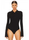 Gömlek Yaka Fermuarlı Body