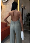 Halter Yaka Yelekli Modal Takım 10144