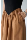 bysoca Kadın Günlük Yarım Fermuarlı Parçalı Yakalı SweatShirt - Siyah