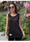 Kadın Askılı Yuvarlak Yaka Viskon Iki Iplik Bluz Ve Eşofman Altı Ikili Takım