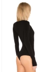 Kadın Balıkçı Yaka Boğazlı Parmak Geçmeli Ipek Jarse Bodysuit