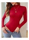 Kadın Balıkçı Yaka Ipek Jarse Bodysuit