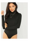 Kadın Balıkçı Yaka Ipek Jarse Bodysuit