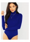 Kadın Balıkçı Yaka Ipek Jarse Bodysuit