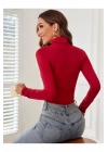 Kadın Balıkçı Yaka Ipek Jarse Bodysuit