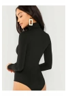 Kadın Balıkçı Yaka Ipek Jarse Bodysuit