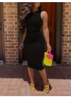 Kadın Bodycon Midi Boy Dalgıç Elbise