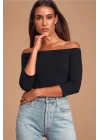 Kadın Düşük Omuz Ipek Jarse Bodysuit