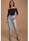 Kadın Düşük Omuz Ipek Jarse Bodysuit