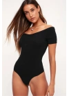 Kadın Düşük Omuz Ipek Jarse Bodysuit