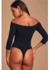 Kadın Düşük Omuz Ipek Jarse Bodysuit