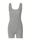 Kadın Kalın Askılı Bodycon Kaşkorse şort Tulum