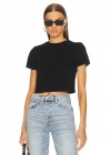 Kadın Kısa Kol Basic Çift Kat İpek Jarse Crop Top