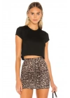 Kadın Kısa Kol Basic Ipek Jarse Crop Top