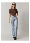 bysoca Kadın Kahverengi Bisiklet Yaka Kısa Kol Vücudu Saran Sandy Kumaş Tanga Basic Bodysuit