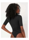 Kadın Kısa Kol Ipek Jarse Bodysuit