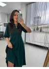 bysoca Kadın Günlük SATEN ANVELOP BLUZ MANŞET KOL - Kırmızı
