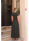 bysoca Kadın Günlük Yeşil Dantelli New Elbise - Fuşya