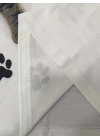 Kadın Kısa Kollu Kedi Ve Pati Baskılı Süprem T-shirt
