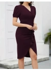 bysoca Kadın Günlük Oversize Crop T-Shirt - Beyaz