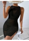 bysoca Kadın Günlük 6948 ELBİSE-MAVİ BEYAZ ÇİZGİLİ - Altın