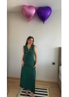 bysoca Kadın Günlük Kısa Kollu V Yakalı Viskon Bluz - Siyah