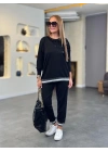 Kadın Modal Kumaş Payetli Sim Ve Ribanalı Detay Ikili Takım
