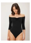 Kadın Önü Büzgülü Straplez Ipek Jarse Bodysuit