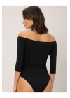 Kadın Önü Büzgülü Straplez Ipek Jarse Bodysuit
