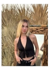 bysoca Kadın Siyah Halter Yaka Sırtı Önü Bağlamalı Derin V Yaka Dekolteli Fırfırlı Keten Crop Bluz