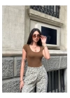 Kadın Pamuklu Ribana U Yaka T-Shirt | Rahat ve Şık Tasarım