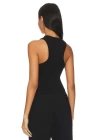 Kadın Sıfır Kol Basic Çift Kat İpek Jarse Crop Top