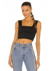 Kadın Sıfır Kol Kalın Askı Çift Kat Ipek Jarse Crop Top