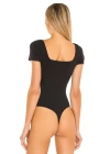 Kadın Sıfır Kol Sırtı Dekolteli Çift Kat Ipek Jarse Bodysuit