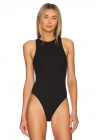 Kadın Siyah Ipek Jarse Bodysuit