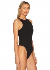 Kadın Siyah Ipek Jarse Bodysuit