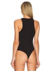 Kadın Siyah Ipek Jarse Bodysuit