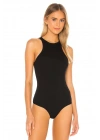 Kadın Siyah Ipek Jarse Çıt Çıt Kapamalı Bodysuit