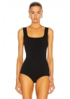 Kadın Siyah Ipek Jarse Kalın Askılı Bodysuit 2