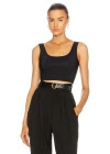 Kadın Siyah Kalın Askılı Crop Top