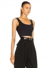 Kadın Siyah Kalın Askılı Crop Top