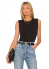 Kadın Siyah Sıfır Kol Ipek Jarse Bodysuit