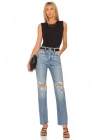 Kadın Siyah Sıfır Kol Ipek Jarse Bodysuit