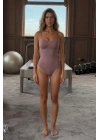 Kadın Gül Kurusu İnce Askılı Dikişsiz Seamless Toparlayıcı U Yaka Korse Etkili Spor Çıtçıtlı Body