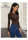 Kadın Uzun Kol Ipek Jarse Bodysuit