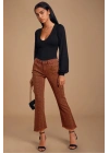 Kadın Uzun Kol Ipek Jarse Bodysuit